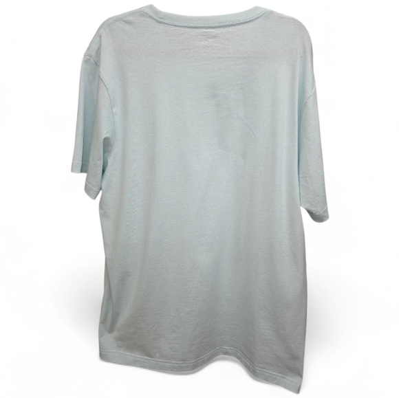 Hurley Surf Co Men's XL Light Blue Embossed Logo T -Shirt Coastal Surf Shirt - Picture 3 of 9